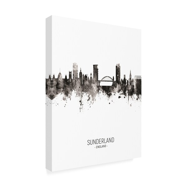 Michael Tompsett 'Sunderland England Skyline Portrait II' Canvas Art,24x32